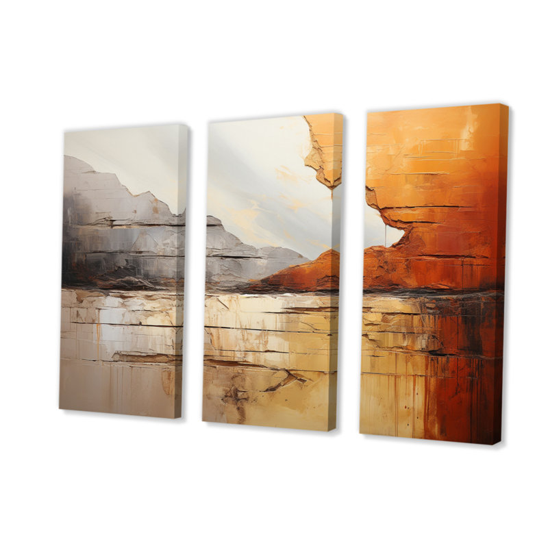 Ensemble de décorations murales abstraites et grises, H 40 po x l 60 po x P 1 po