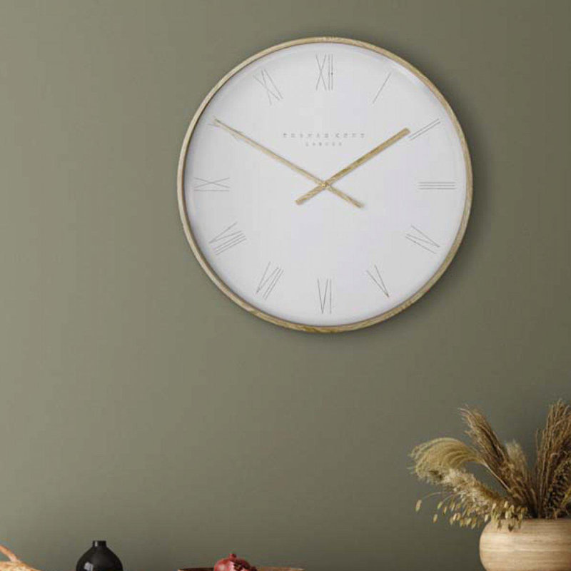 Nordic Wall Clock, Cream/White