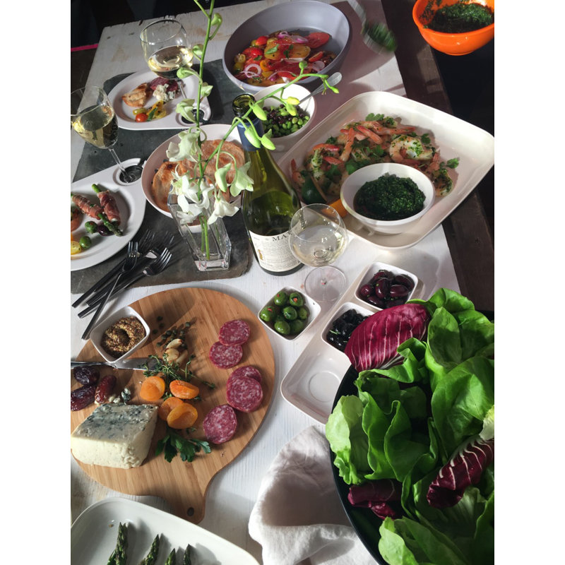 Assiettes à vin en bambou eco, Multicolore