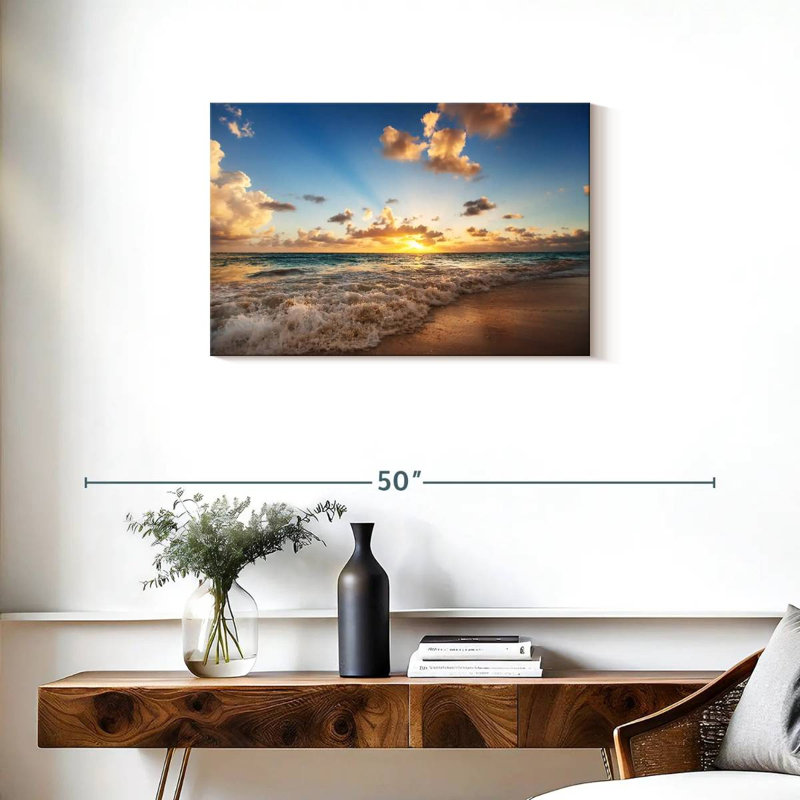 Gillard Sunrise sur la plage des Caraïbes, H 20 po x l 30 po