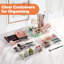 Ensemble de 25 tiroirs en plastique transparent 25 pièces, contenant de rangement pour maquillage, bijoux, chambre à coucher, salle de bain, bureau