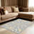 Grey Floral Rug carpet-easy to clean, machine-washable, soft and comfortable; suitable for door mats, kitchens, living rooms, bedrooms, corridors, and laundry areas. Easy to clean, durable carpet for home decoration.-1643704155