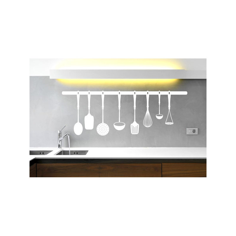 Kitchen Instruments Wall Sticker, Medium, Green