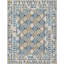 Tapis performance tissé à la machine Dahlia - bleu - 5 pi 3 po x 7 pi-100068555