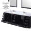 Meuble-lavabo double l 84 po x P 22 po, comptoir en marbre de Carrare et miroirs 34 po-2003290860