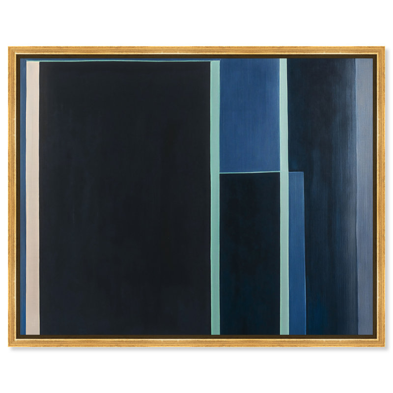 Desert Stillness I Canvas Abstract Print by Oliver Gal, Black Frame, 20 x 16, 31"H x 37"W, Gold Frame