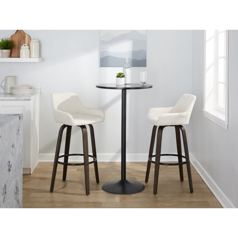 Ensemble de 2 tabourets de comptoir Daniella, Tabouret de bar (siège d'une hauteur de 30 po), Brun