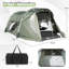 Tente de camping gonflable avec véranda, moustiquaire et fenêtres transparentes, porte