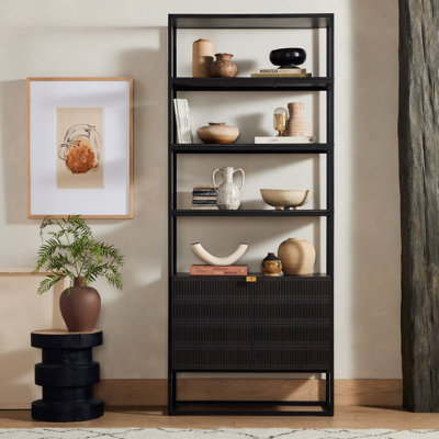 87" H x 36" W Iron Bookcase