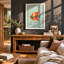 Geometric Fish Modern - Framed Print-278381263-278381298