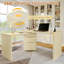 Bureau en forme de L avec 3 tiroirs, bureau rotatif à 360 °, bureau, bureau d'angle pour bureau à domicile