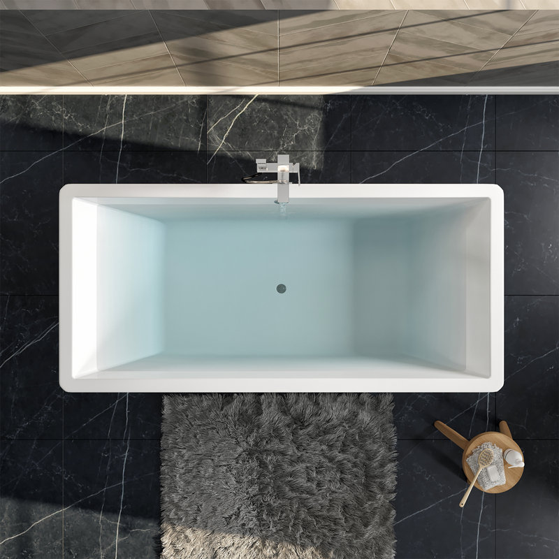 Rachel 67'' x 30.9'' Soaking Acrylic Bathtub