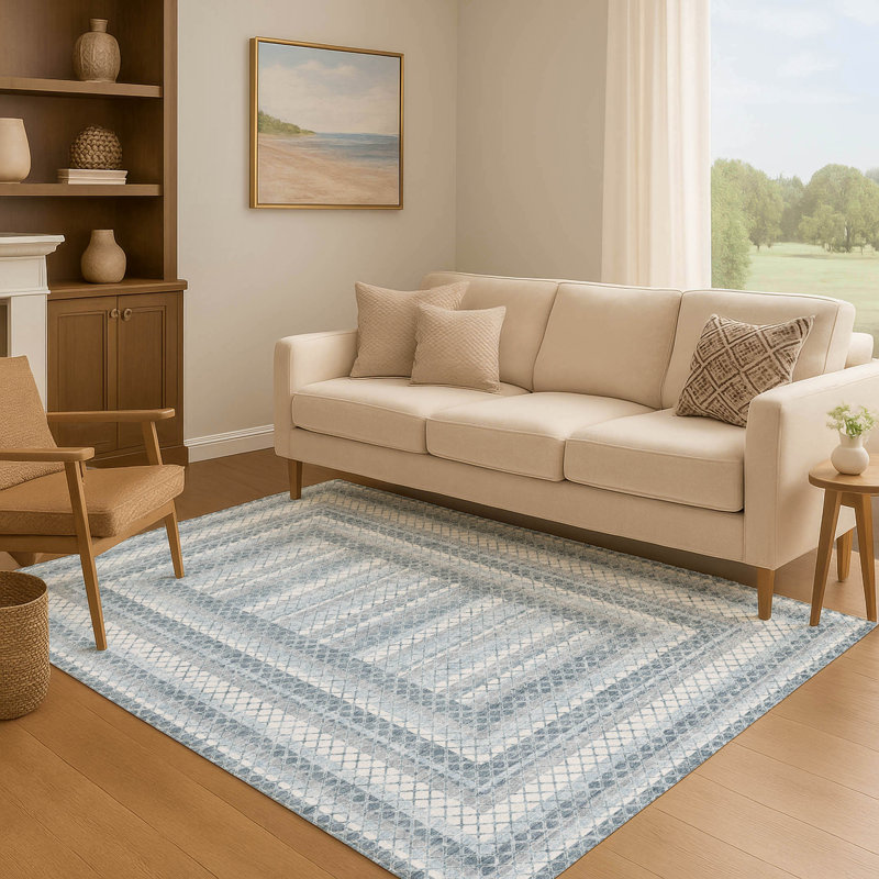 Premium Machine Washable Ariel Geometric Rug, Rectangle 10' x 14'