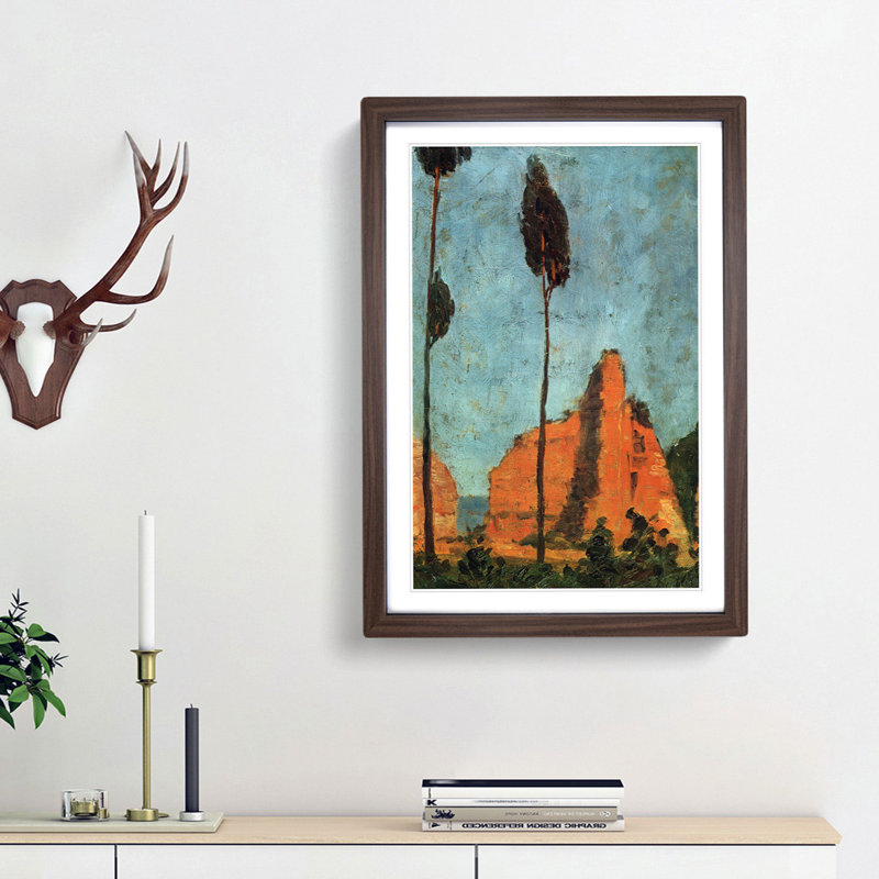 Remains in Rome by Fujishima Takeji - Picture Frame Painting Print, 36cm H x 27cm W x 2cm D, Walnut Framed