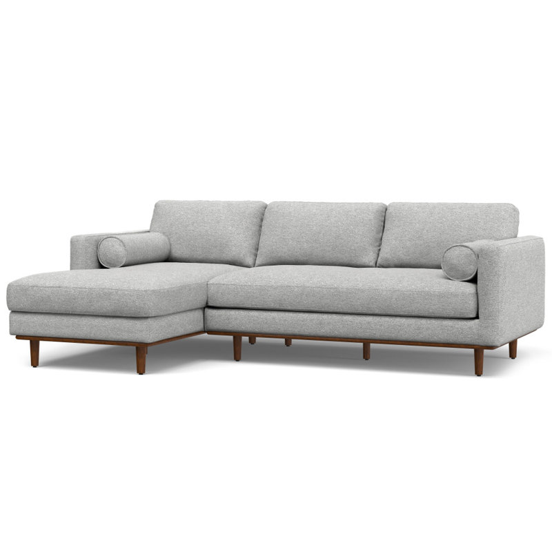 Morrison Left Sectional Sofa, Gray Fabric