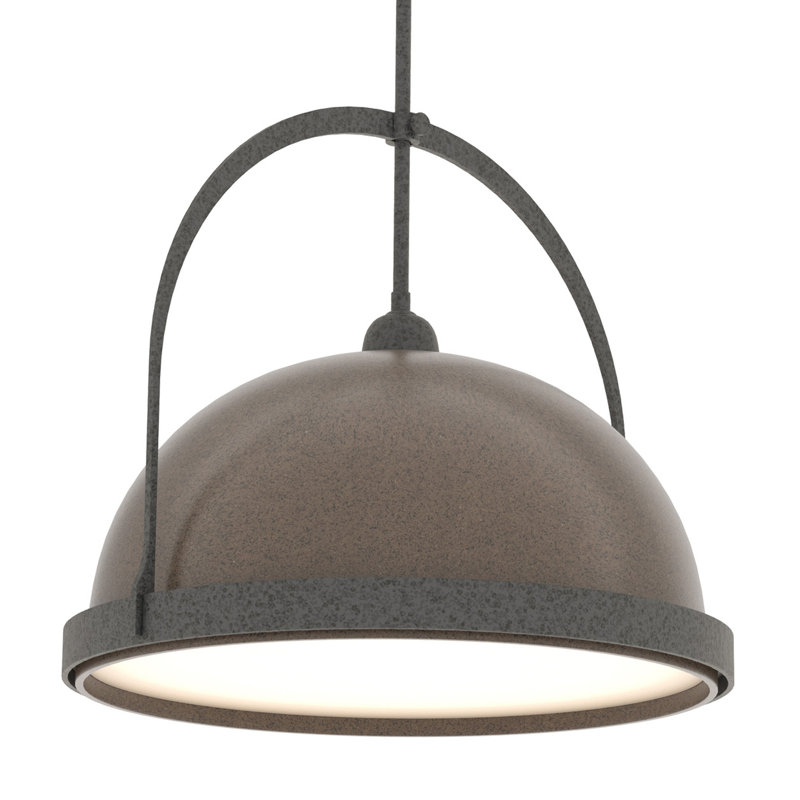 Atlas 1 - Light Single Dome Pendant, Natural Iron, 22.3" - 67.3", Bronze