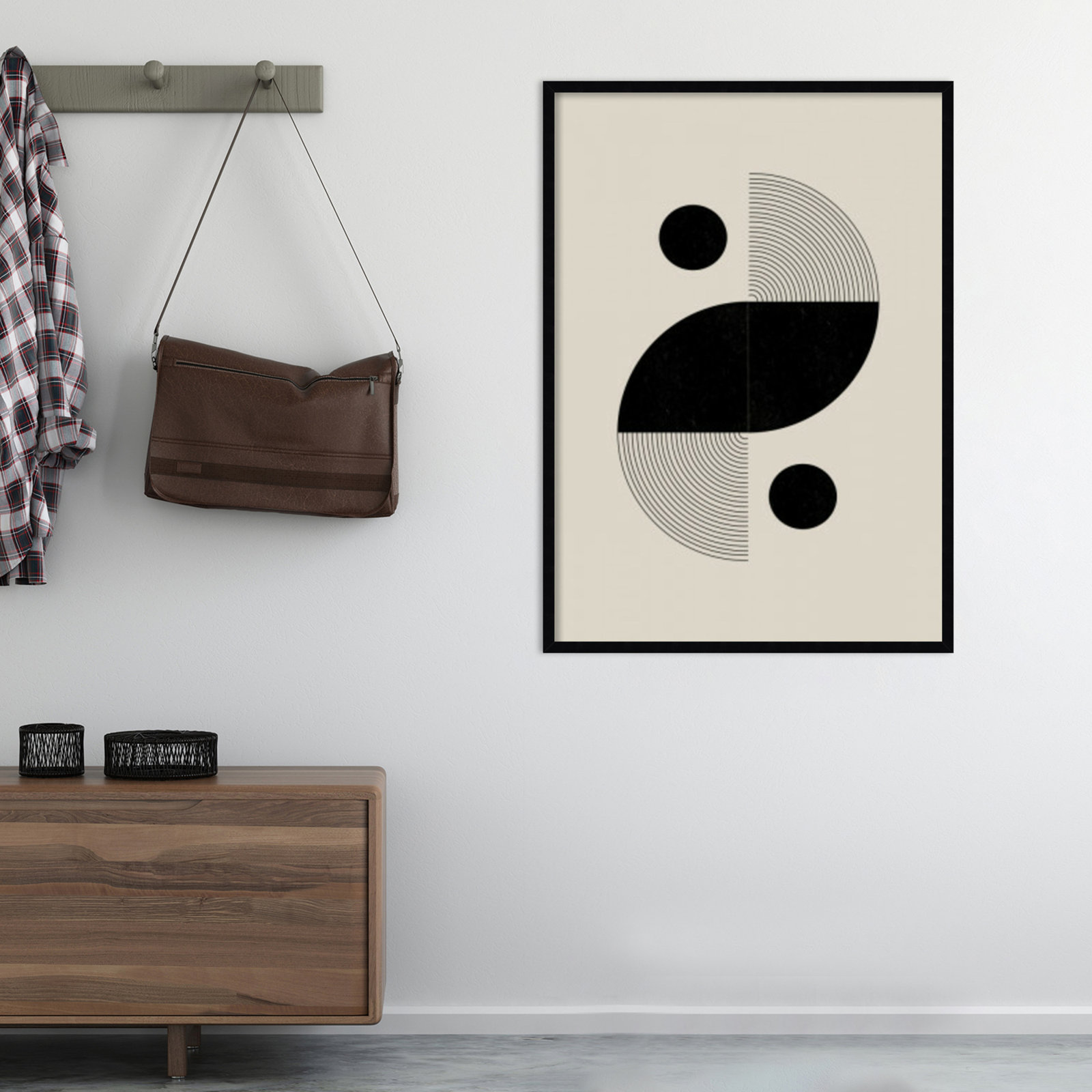 Aceton "BaB No. 3" Print, Black, 41" H x 30" W x 1" D