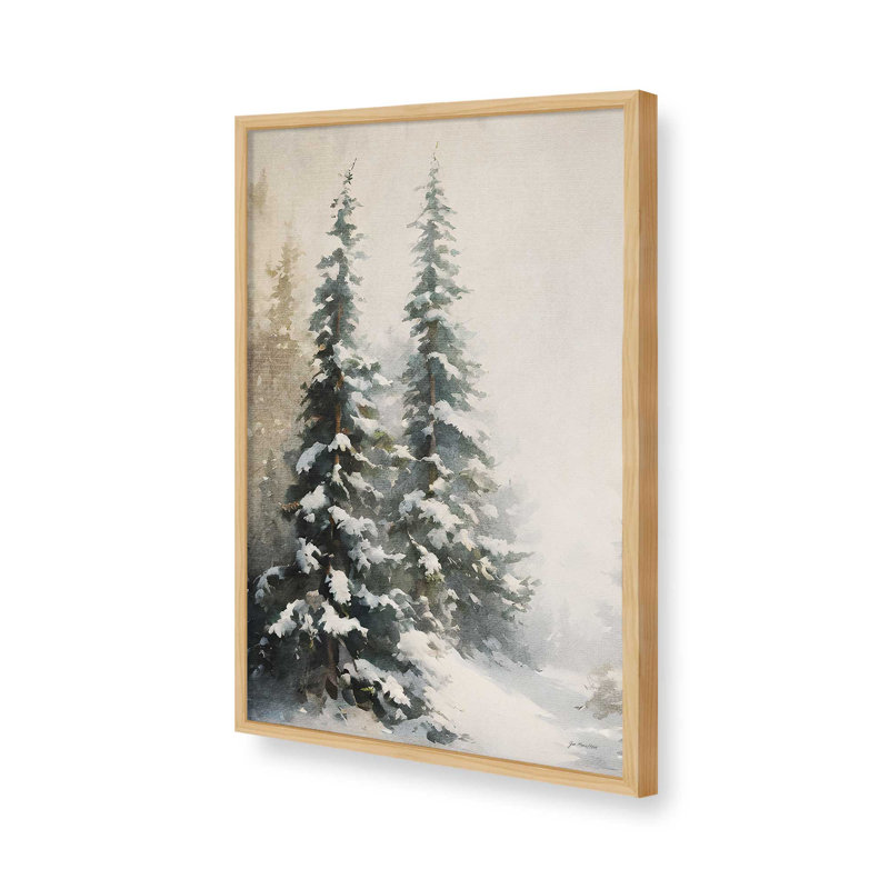 «Winter Pines I» par Jo Moulton, reproduction d'art sur toile, H 41,5 po x l 31,5 po, Tanné