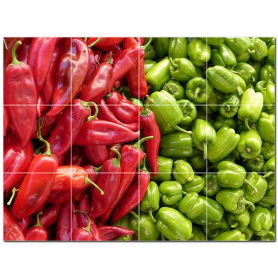 Fruit Photo 8'' x 8'' Satin Ceramic Decorative Mural
