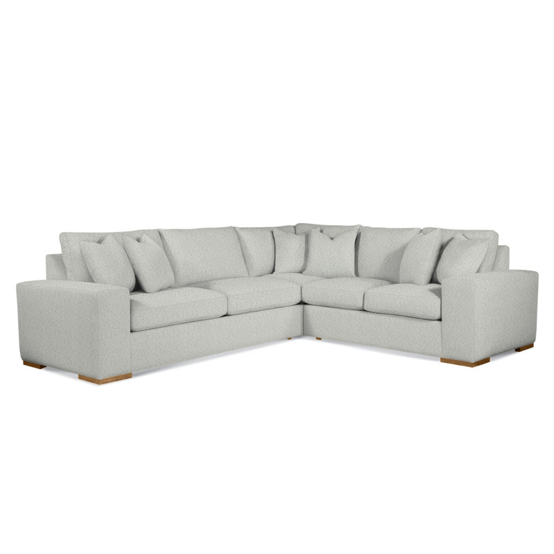 Memphis Sectional, Brown Geometric, 0456-33, Right Hand Facing, Honey