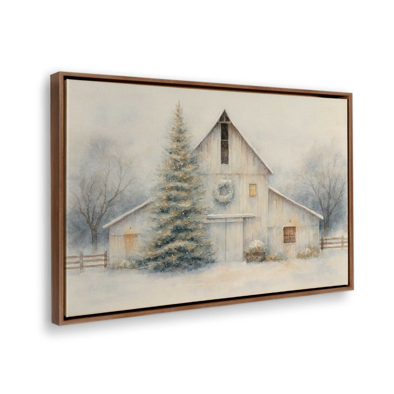 Impression sur toile Barnlight Noel, Noyer, H 12,75 po x l 18,75 po