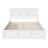 Madison Twin XL Solid Wood Platform Bed with Matching Footboard & Storage Drawers in Light Toffee