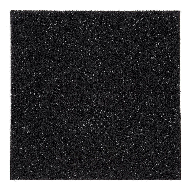 Carreau de tapis auto-adhésif 12 po x 12 po Freize, Noir