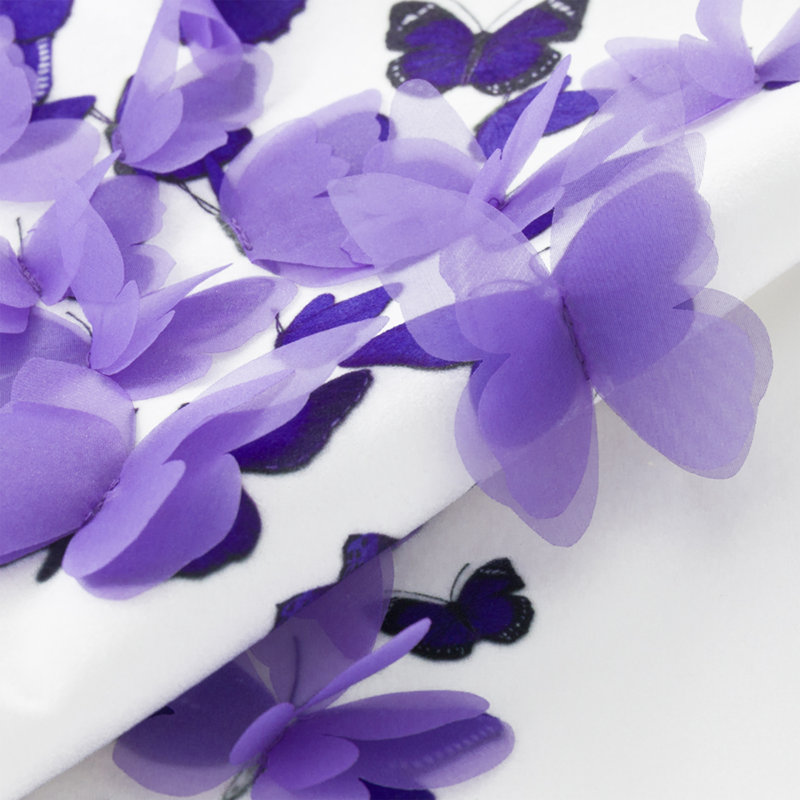  Appliqued Velvet Pillow Cover, Violet
