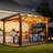 13.1Ft X 7.7Ft Wood Outdoor BBQ Grill Gazebo With Metal Roof, Grill Station & Bar
