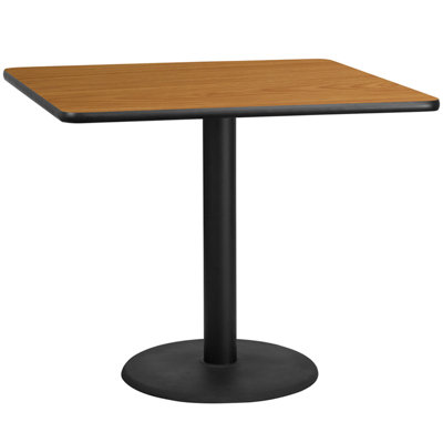 Plateau de table stratifié carré Jack avec base à hauteur de table