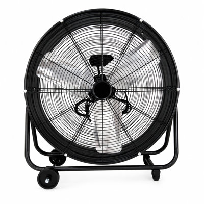 24 In.Heavy Duty Industrial Drum Fan – High Velocity Metal Floor Fan With Copper Motor & Aluminum Blades, 2-Speed