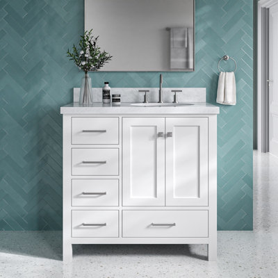 Cambridge 37'' Single Bathroom Vanity with Top