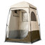 Tente de camping avec douche, 1 chambre, vestiaire pliable d'intimité avec piquets, cordes, sac de transport et barre transversale, tissu Oxford 210D avec revêtement argenté, pour le camping, la plage et la pêche