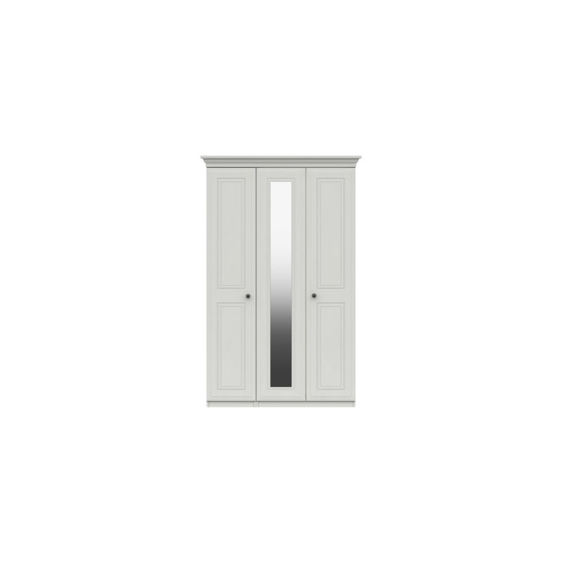 Warminster 3 Door Manufactured Wood Wardrobe, White