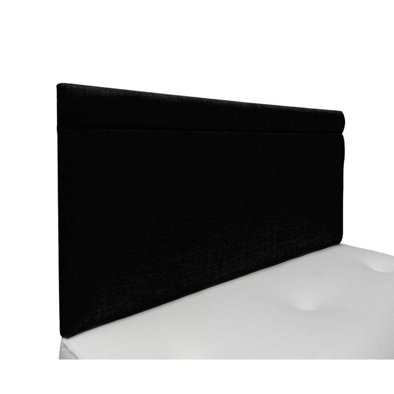 Burchette Upholstered Headboard, Black, Small Single (2'6), Naples Velvet