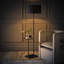 Tavel 132.5cm Matte Black Tray Table Floor Lamp-95109509
