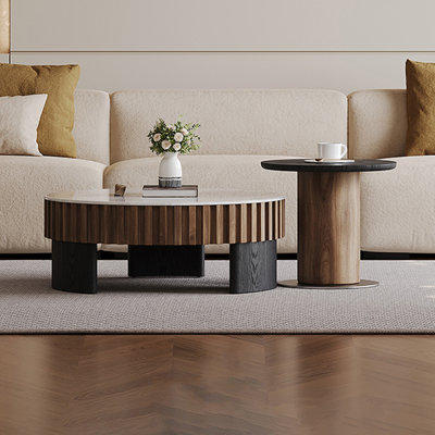 Ensemble de tables basses Wood & Marble