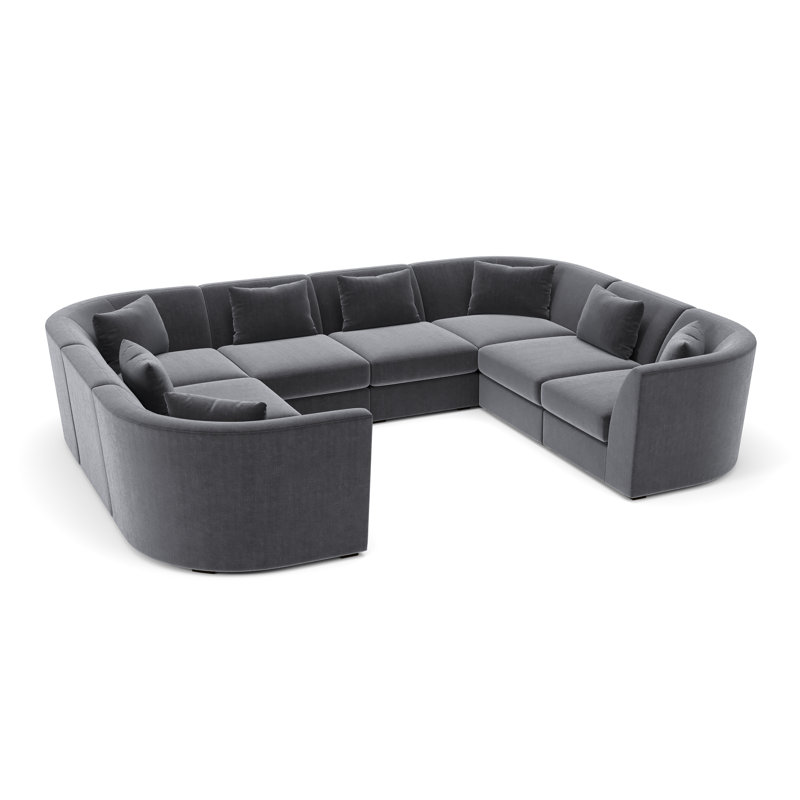 Krista Modular Sectional, Andrew Slate Performance Chenille