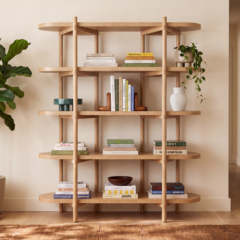 Étagère à livres H 74 "x l 60" Crissy Elka