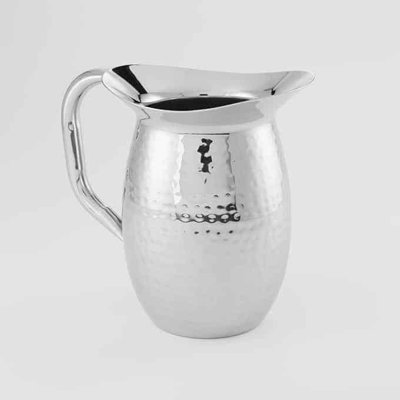 PITCHER, DOUBLE WALL, BELL, HAMMERED, 44 OZ.