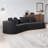 Cniyah Boneless Curved Chenille Upholstered Sectional Sofa with Throw Pillows-114734573-114734571