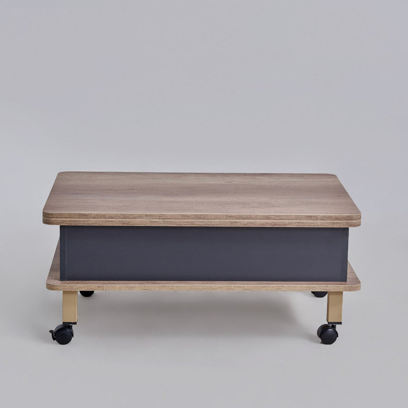 Table basse, Plateau naturel / base grise