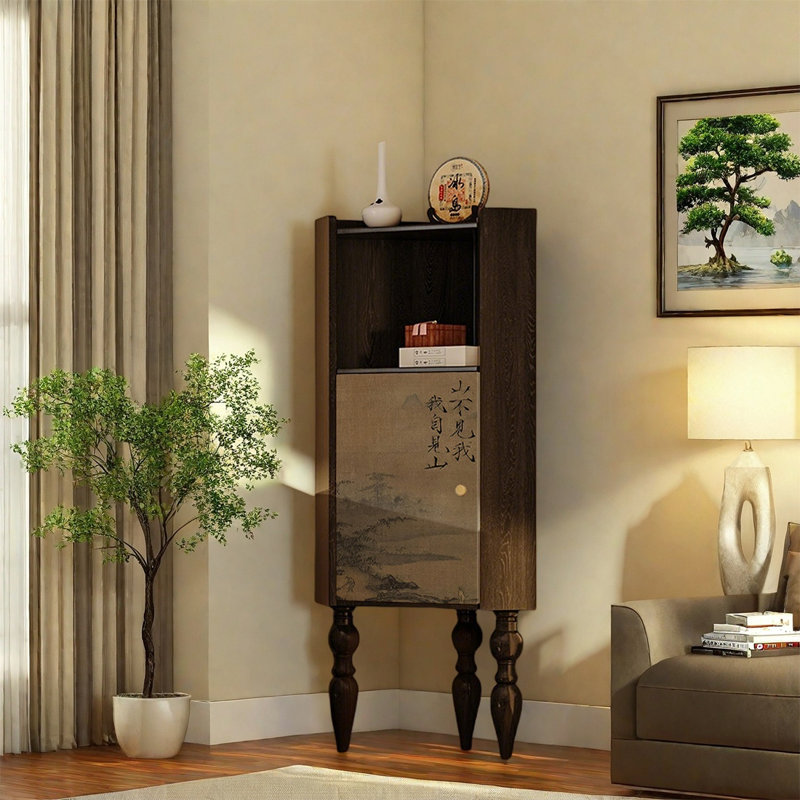 Modern Walnut Cabinet with Storage Space