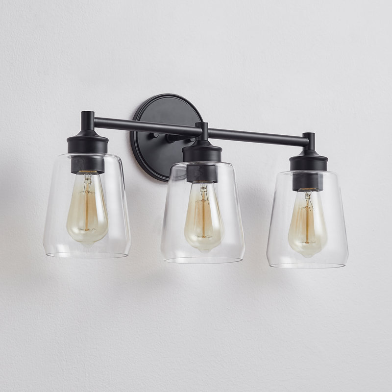 Éclairage pour meuble-lavabo à intensité variable Abayomi, Noir, noir, noir, noir, 3