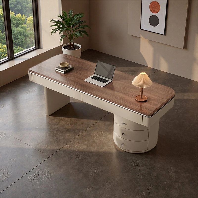 Bureau rétro et élégant avec un élément de design, H 29,52 po x l 51,18 po x P 23,62 po