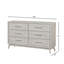 Commode de chambre à coucher 6 tiroirs Roundhill Haak, finition chêne gris