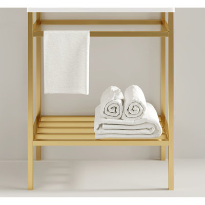 24'' Merriwood Bathroom Iron Shelves without Basin