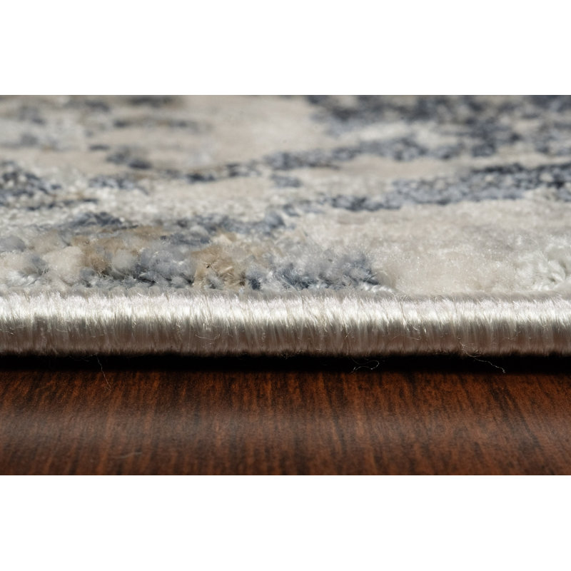 Tapis crème / gris Felda, Rectangle 7 pi 10 po x 10 pi 10 po