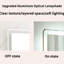 Miroir de salle de bain à DEL 40 po x 32 po - brouillard, miroir argenté de 5 mm, gradation 3 couleurs, fixation murale, disque dur, retrait du brouillard fort - argent, désembuage 3 couleurs-118018128-118018131