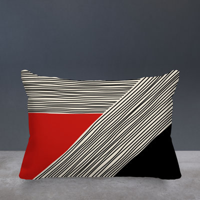 Cassie Abstract Outdoor Reversible Throw Pillow